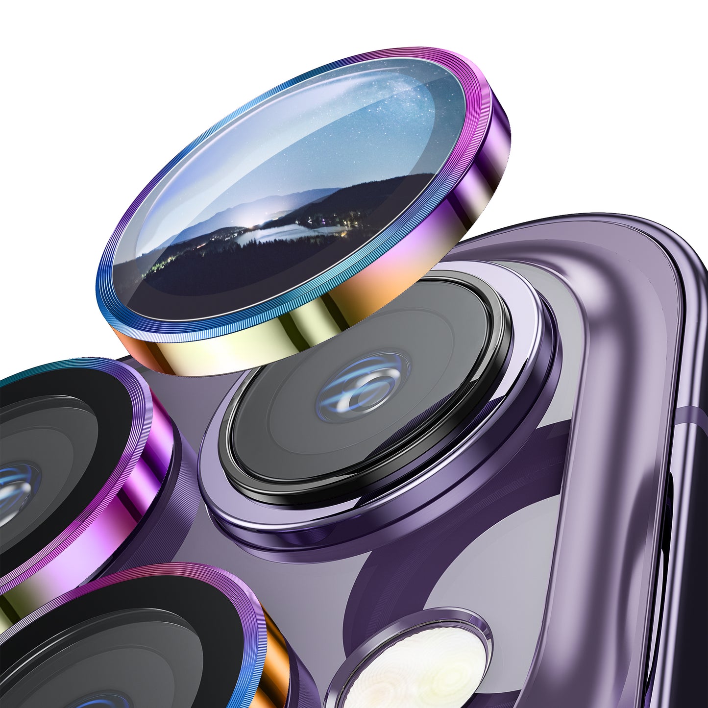 Hoerrye iPhone 14 Pro Max & iPhone 14 Pro Camera Lens Protector - Colorful