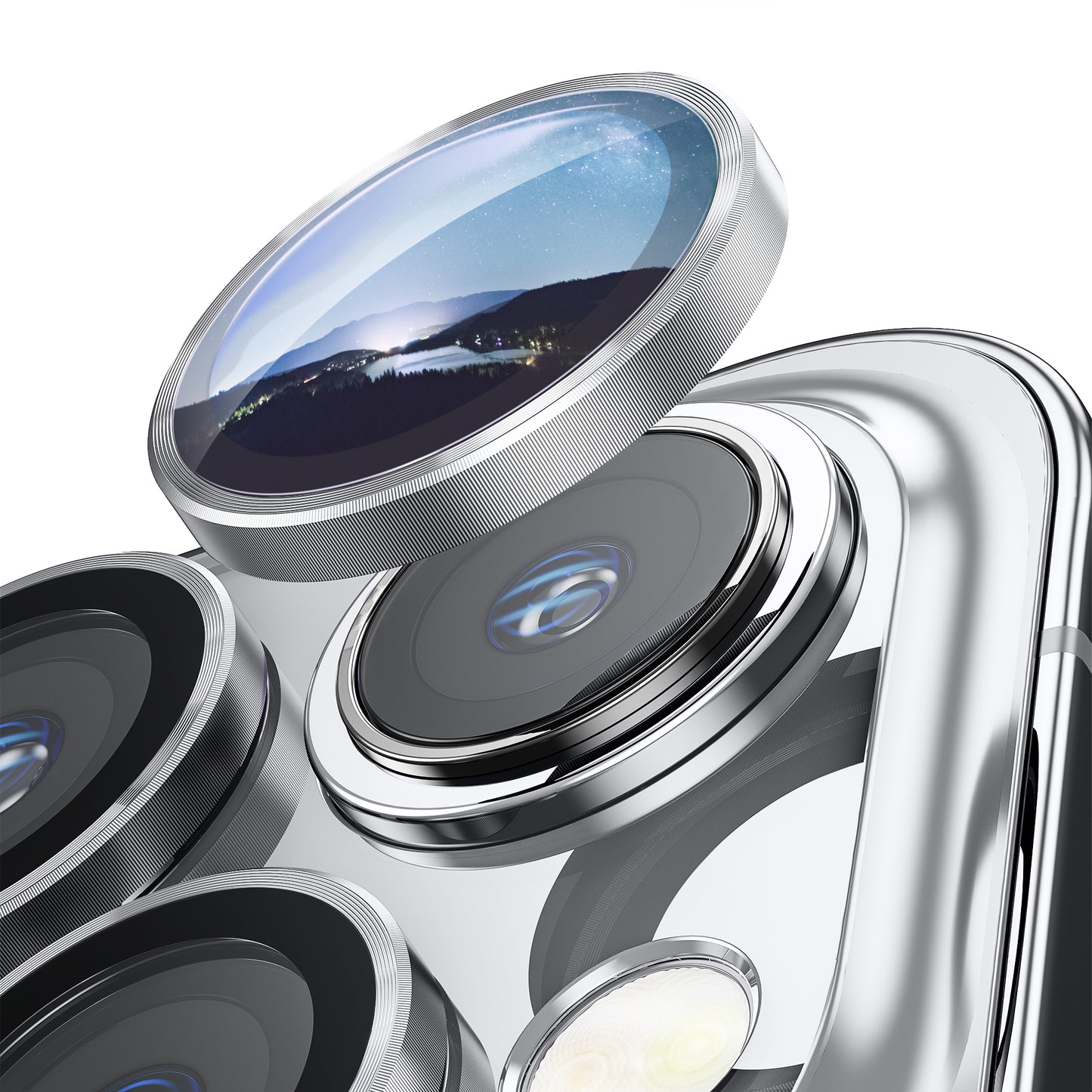 Hoerrye iPhone 14 Pro Max & iPhone 14 Pro Camera Lens Protector - Sliver