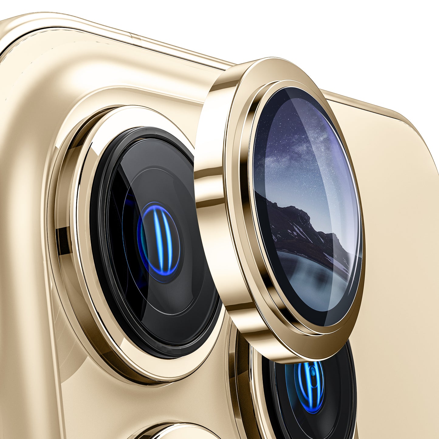 Hoerrye iPhone 14 Pro/iPhone 14 Pro Max Camera Lens Protector Metal Ring Accessories - Gold