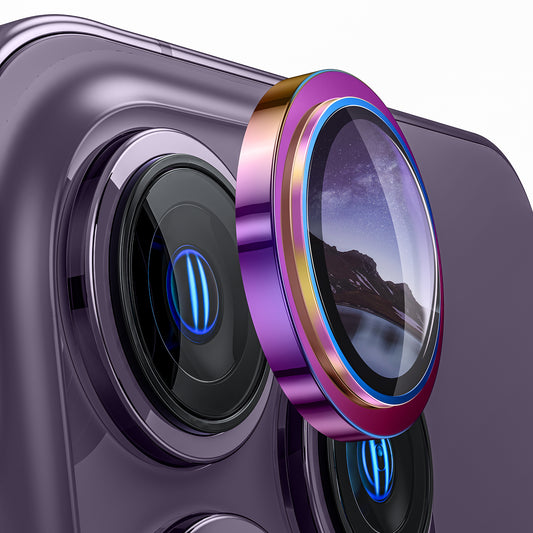 Hoerrye iPhone 14 Pro/iPhone 14 Pro Max Camera Lens Protector Metal Ring Accessories - Colorful