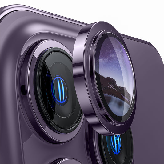 Hoerrye iPhone 14 Pro/iPhone 14 Pro Max Camera Lens Protector Metal Ring Accessories - Purple