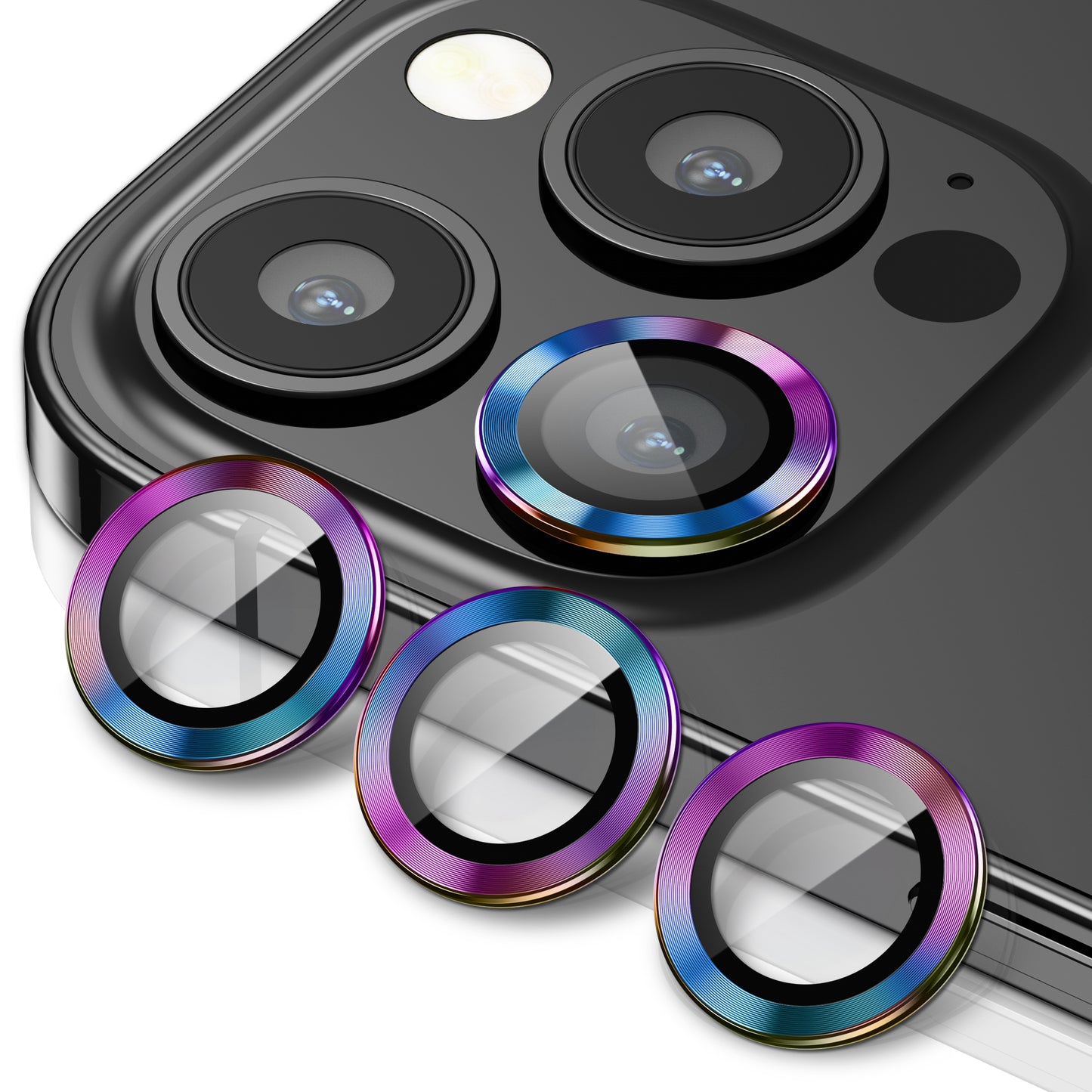 Hoerrye iPhone 14 Pro Max & iPhone 14 Pro Camera Lens Protector - Colorful