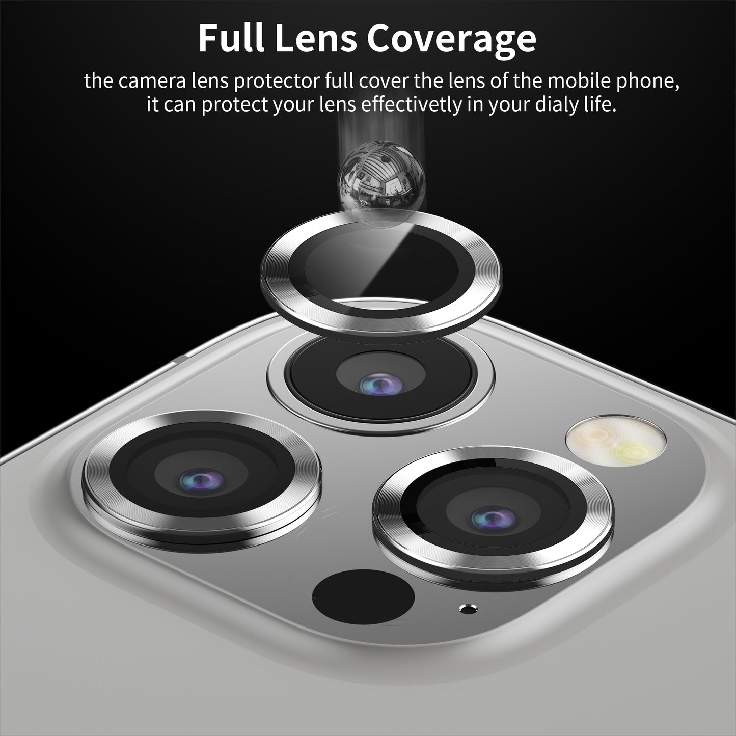 Hoerrye iPhone 14 Pro Max & iPhone 14 Pro Camera Lens Protector - Sliver