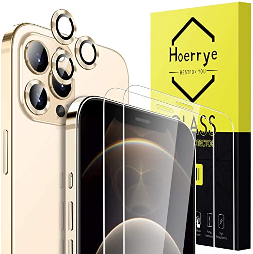 Hoerrye Screen Protector, Camera Lens Protector-Gold