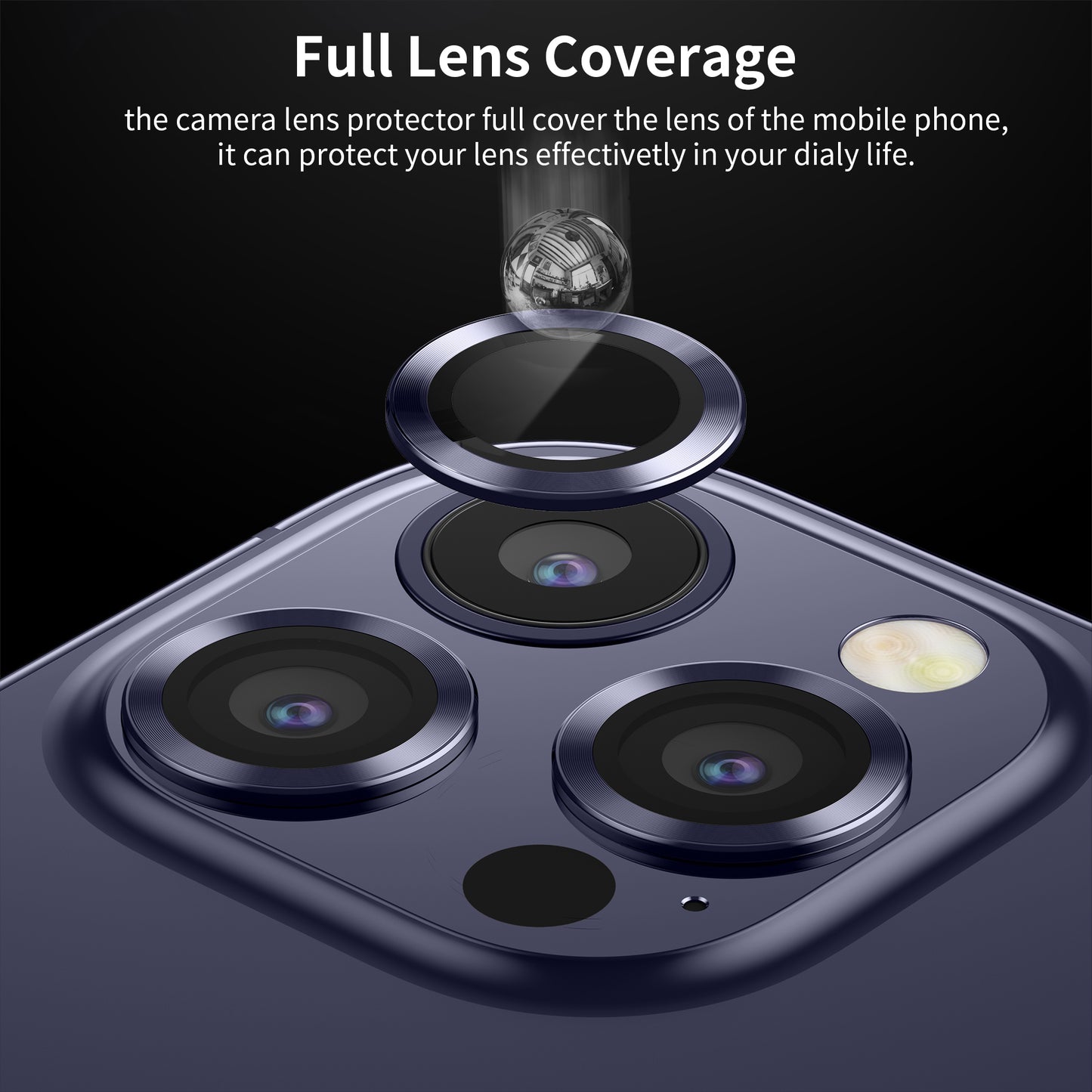 Hoerrye iPhone 14 Pro Max & iPhone 14 Pro Camera Lens Protector - Purple