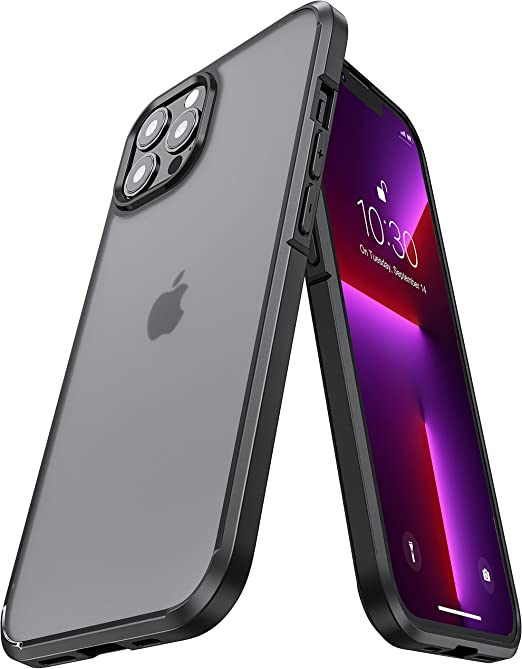 Hoerrye iPhone 13 pro hockproof Matte Clear Case -Matte Black