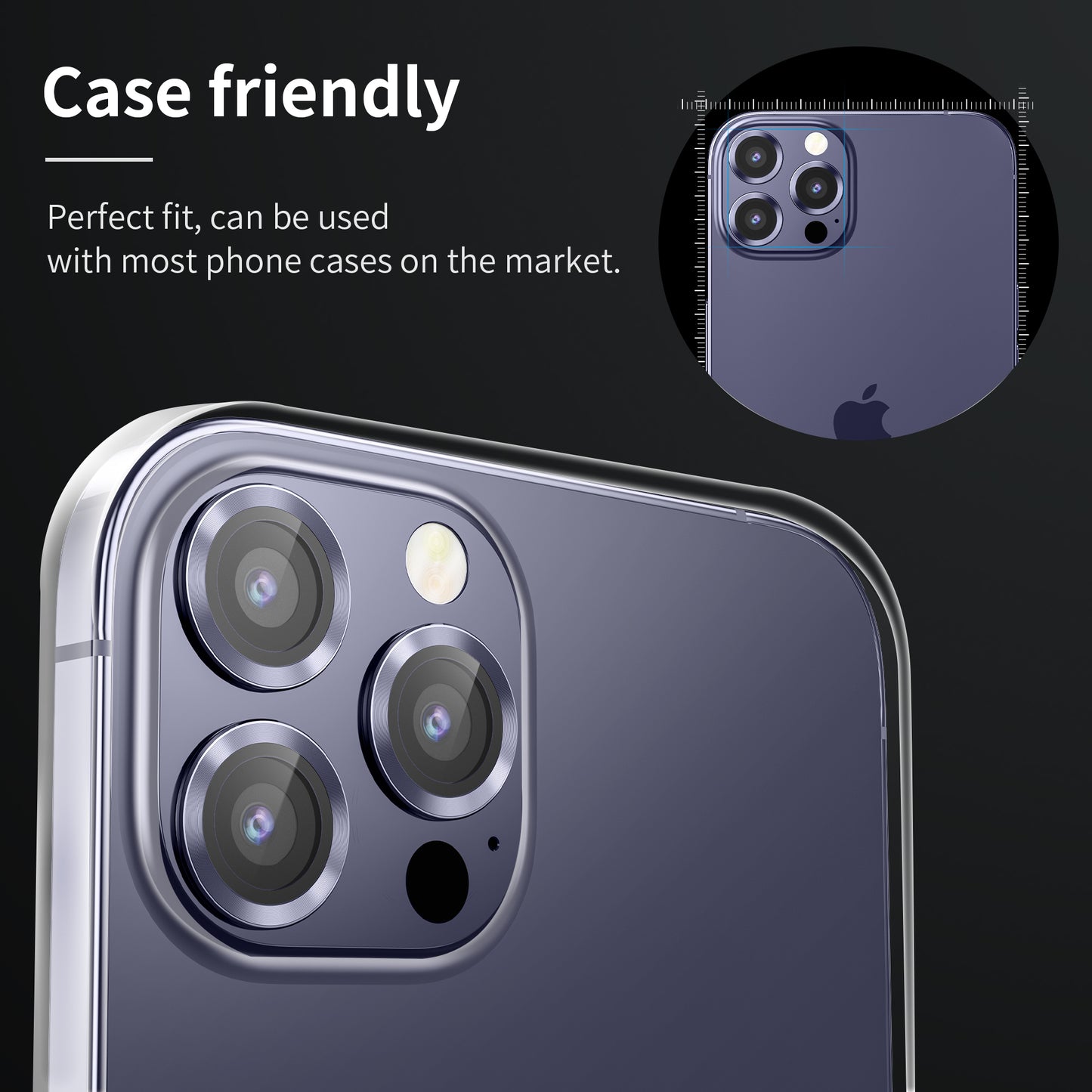 Hoerrye iPhone 14 Pro Max & iPhone 14 Pro Camera Lens Protector - Purple