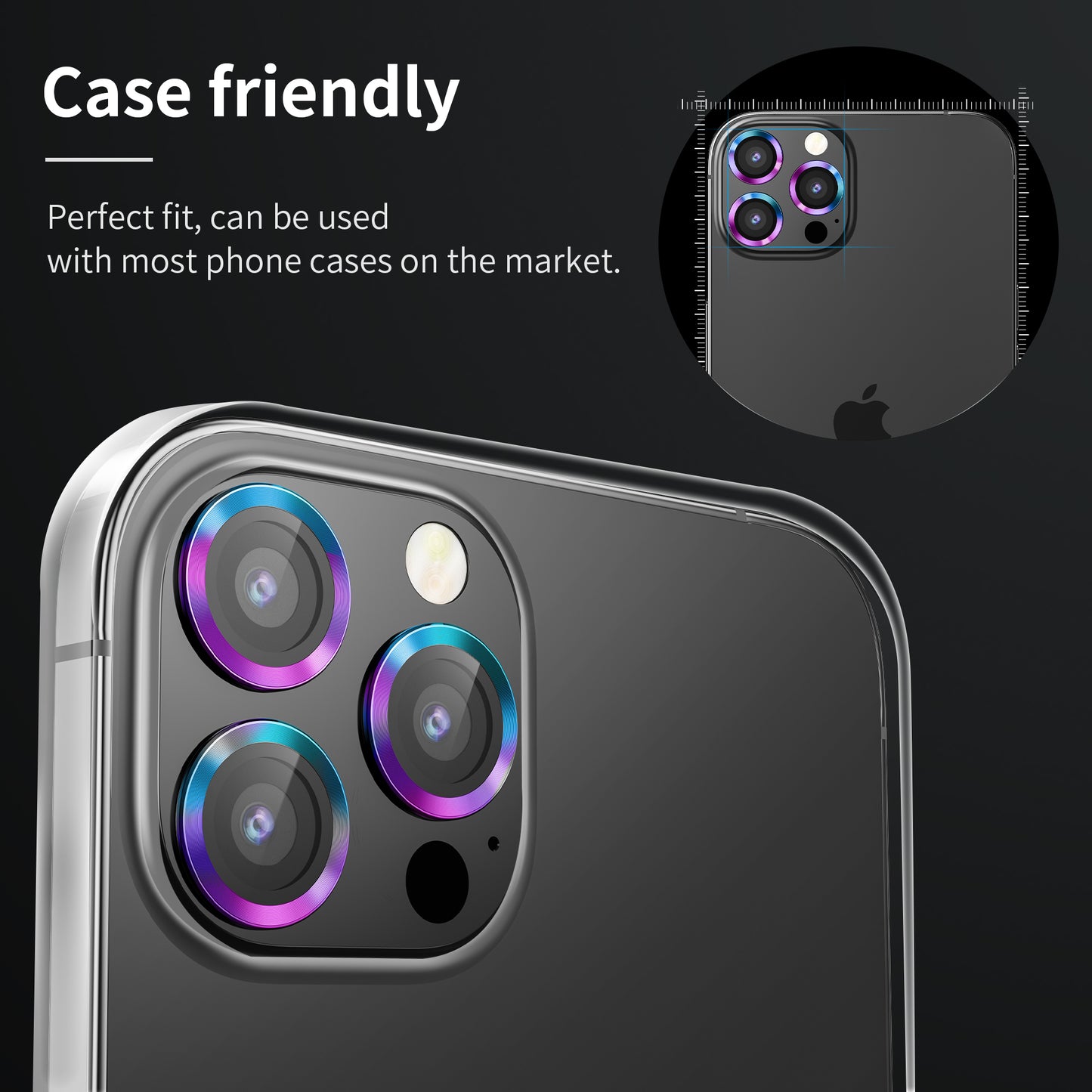 Hoerrye iPhone 14 Pro Max & iPhone 14 Pro Camera Lens Protector - Colorful