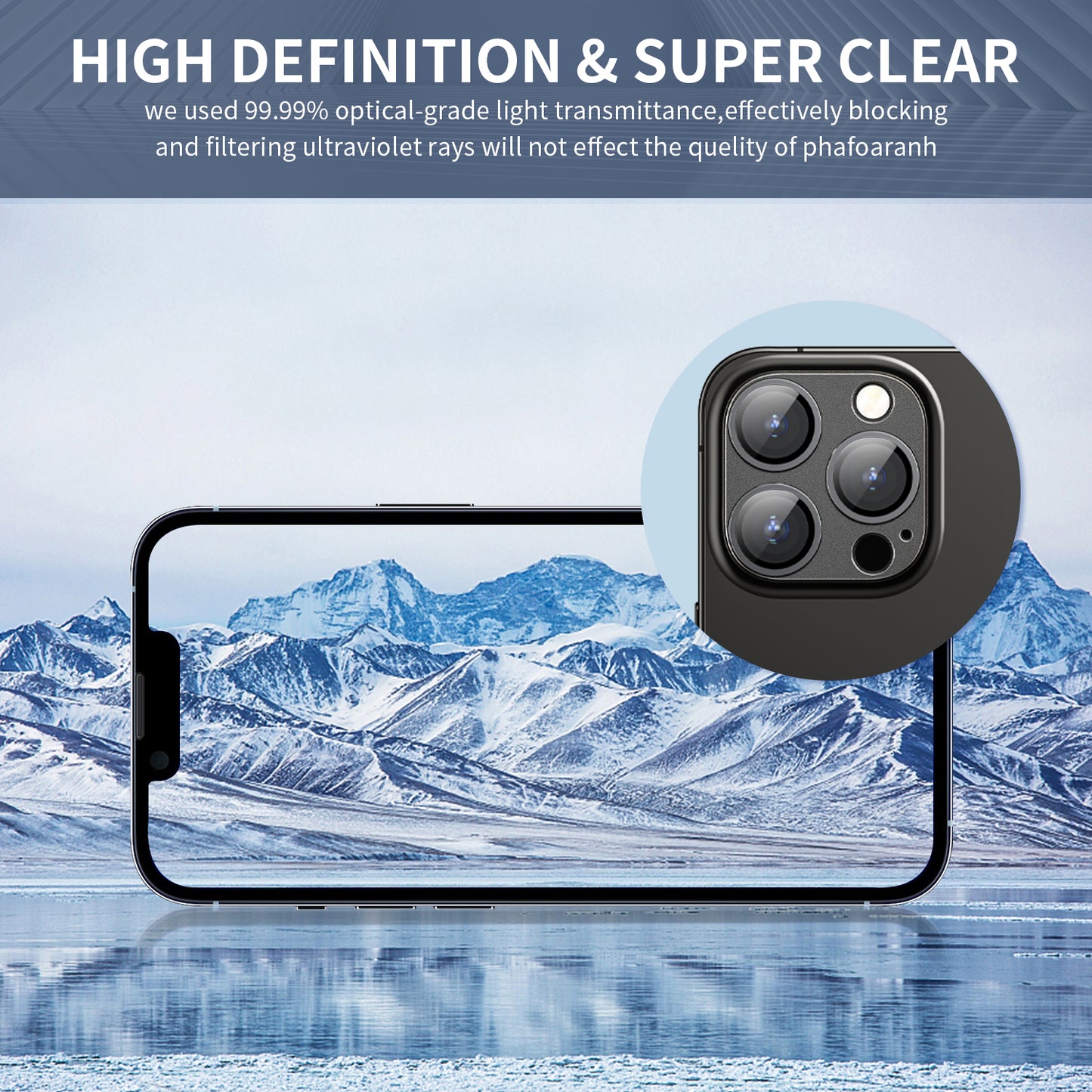 Mansoorr iPhone 14 Pro/iPhone 14 Pro Max Camera Lens Protector -Black