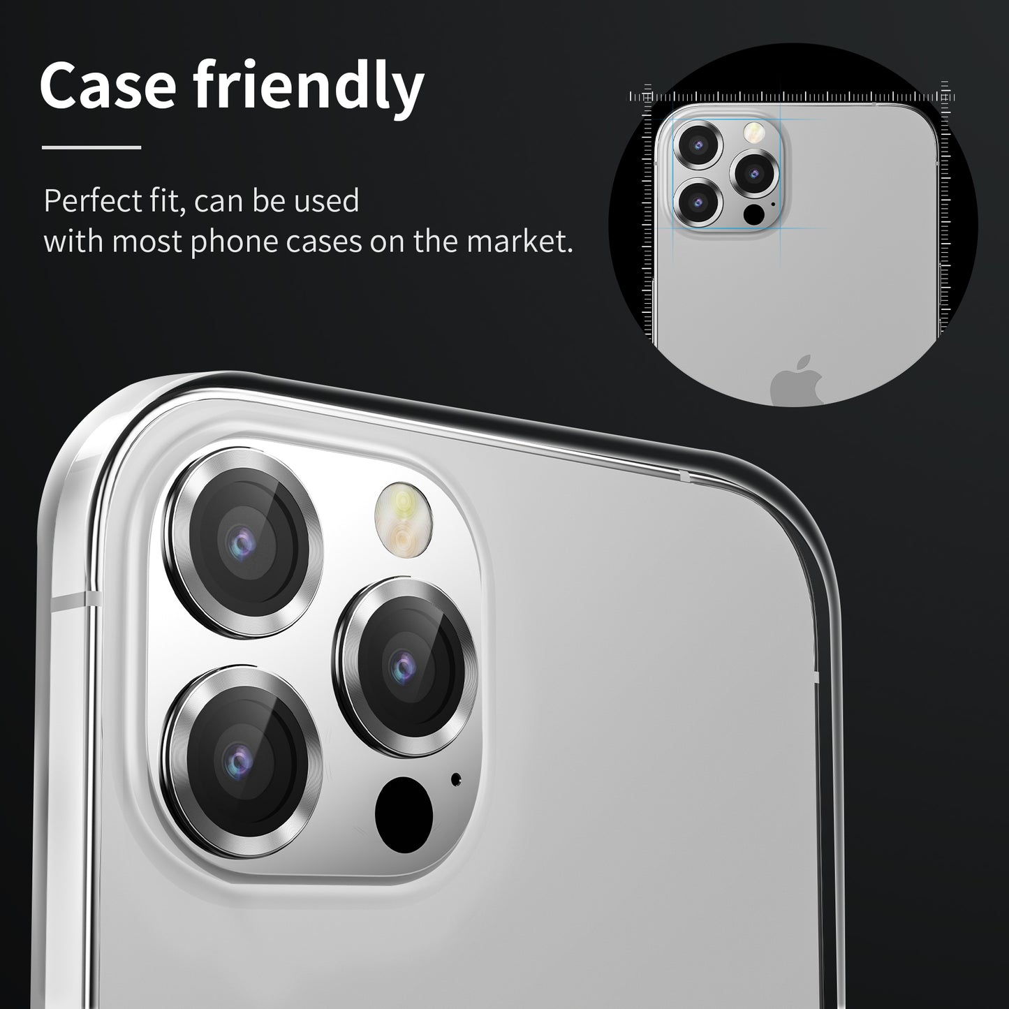 Hoerrye iPhone 14 Pro Max & iPhone 14 Pro Camera Lens Protector - Sliver