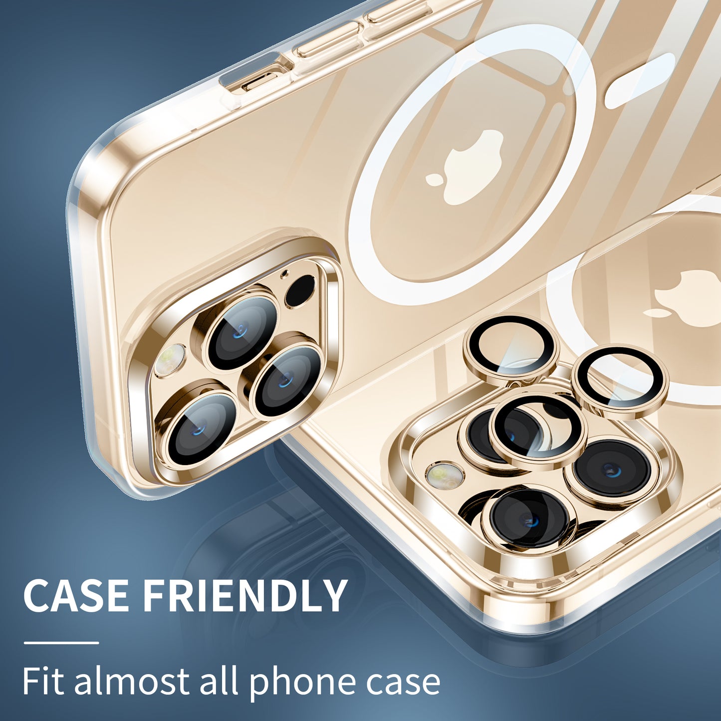 Hoerrye iPhone 14 Pro/iPhone 14 Pro Max Camera Lens Protector Metal Ring Accessories - Gold