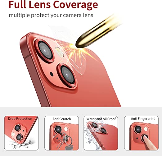 Hoerrye Camera Lens Protector -Red