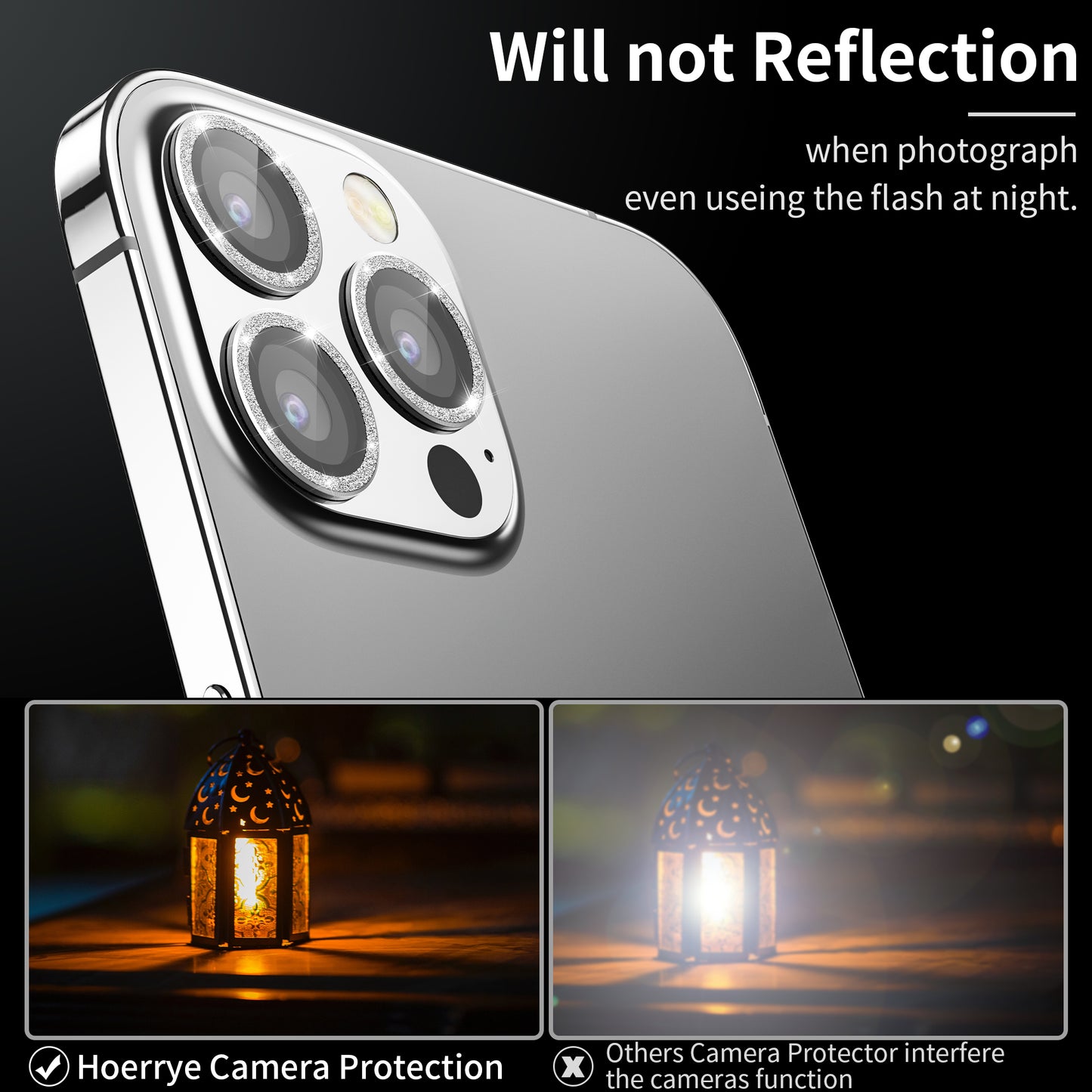 Hoerrye iPhone 14 Pro Max & iPhone 14 Pro Camera Lens Protector -  Bling