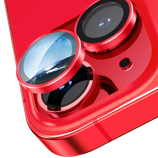 Hoerrye iPhone 14 Plus (6.7 inch) & iPhone 14 (6.1 inch) Camera Lens Protector - Red